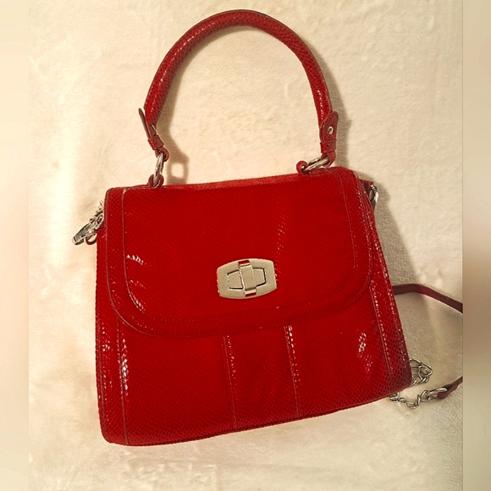 Red Snakeskin purse